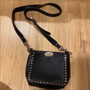 Black studded purse